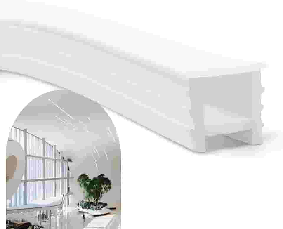 Perfil 5m Embutir 12x12mm Flexível Silicone Para Fita Led