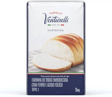 Farinha De Trigo Tipo 1 Famiglia Venturelli Puríssima 5 Kg