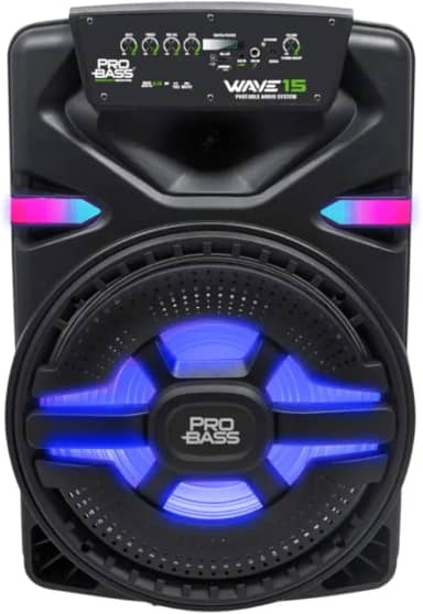 CAIXA AMPLIFICADA BLUETOOTH/SD/USB ILUMINAÇÂO DE LED 15'' 700W WAVE15