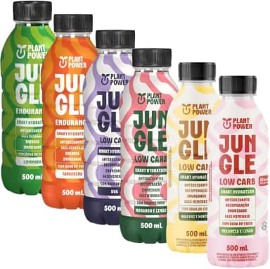 6 Jungle Bebidas Isotônicas Low Carb Sabores Limonada, Tangerina, Uva, Morango, Melancia e Abacaxi