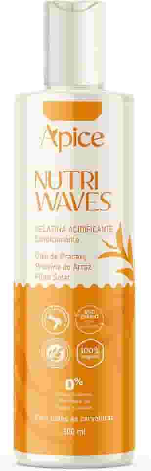 Ápice Nutri Waves Gelatina Acidificante e Condicionante | Ativação e Fixação da Curvatura com Hidratação, Brilho e Controle de Frizz | 300ml