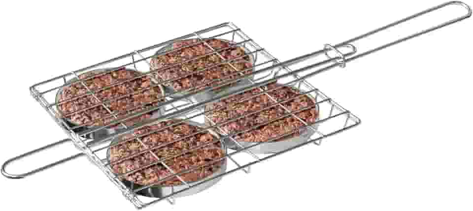 Grelha Com Modeladores Para Fazer Hambúrguer