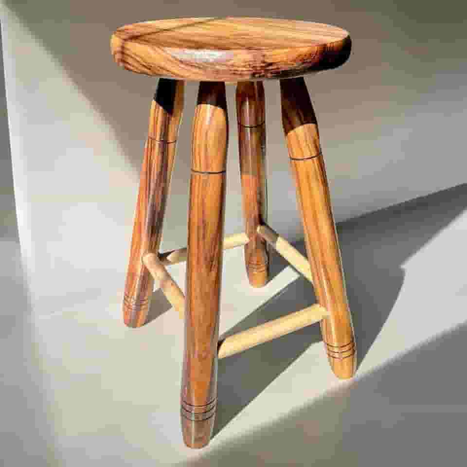 Banquinho Madeira Maciça 50cm Alt Banqueta Tamborete Banco Médio