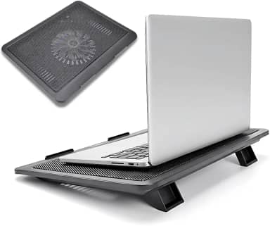 Suporte para Notebook com Cooler LED Silencioso Ajustável Ergonômico Base Refrigerada Portátil Universal Leve Resistência
