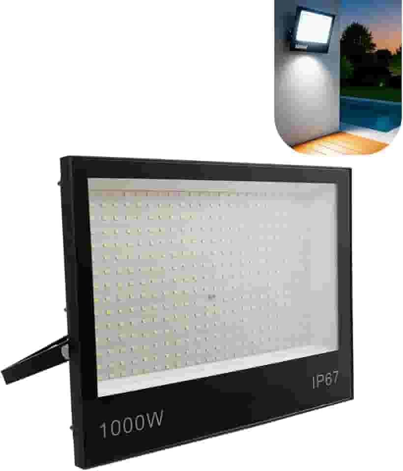Refletor Led 1000w Holofote Bivolt Prova Dágua Branco Frio