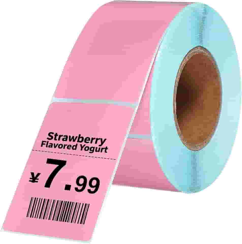 PATIKIL 500 etiquetas térmicas, etiquetas de impressora térmica de 4 x 6 cm, etiquetas autoadesivas, rolo de papel retangular, pequeno para impressora, etiqueta de envio, endereço de código de barras