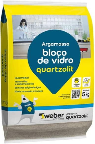 ARGAMASSA BLOCO DE VIDRO QUARTZOLIT 5KG