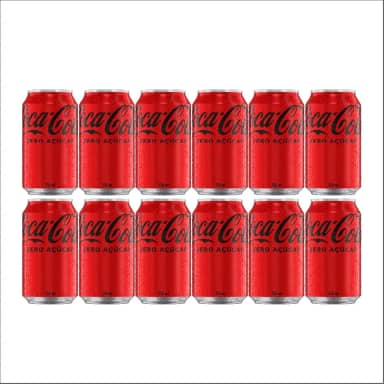 Pack de Coca-Cola Sem Açúcar lata 350ml 12 unidades