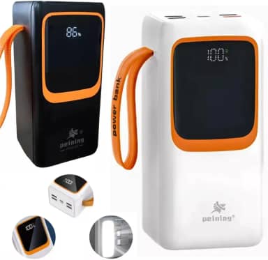 Carregador Portatil Power Bank 50000mah Universal Display Digital Carregamento Turbo Ultra Rápido 22.5W (BRANCO)