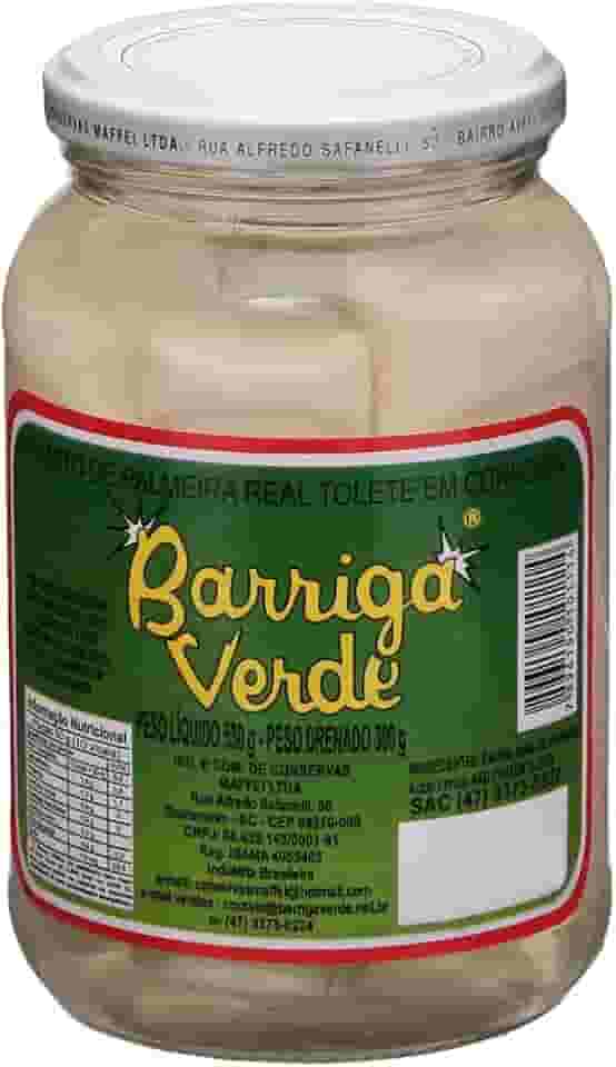 Palmito de Palmeira Real Inteiro Barriga Verde 300g