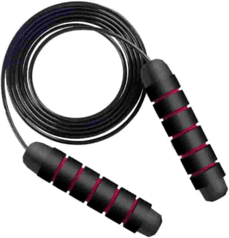 Corda de Pular Speed Rope profissional Cross com Rolamento Cabo de Aço Premium Rubber Fit