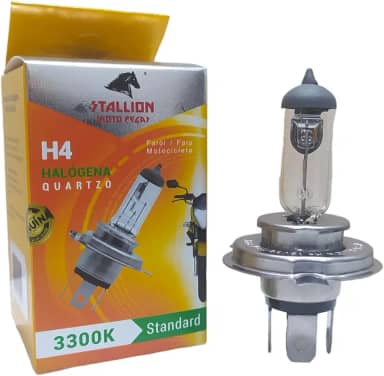 Lâmpada Farol Moto H4 Halogena 35w Crystal 3300K Padrão Biodo Universal 125/160cc
