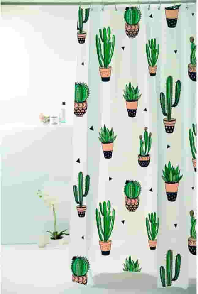 CORTINA BOX POLIESTER 1.98X1.80M CACTOS VERDE 828909