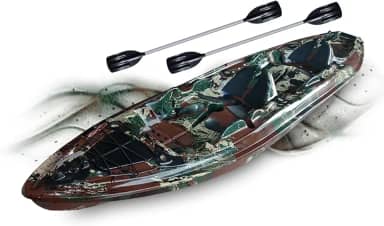 Caiaque Duplo De Pesca Modelo K2 Pró Fibra 2 Lugares + Remos