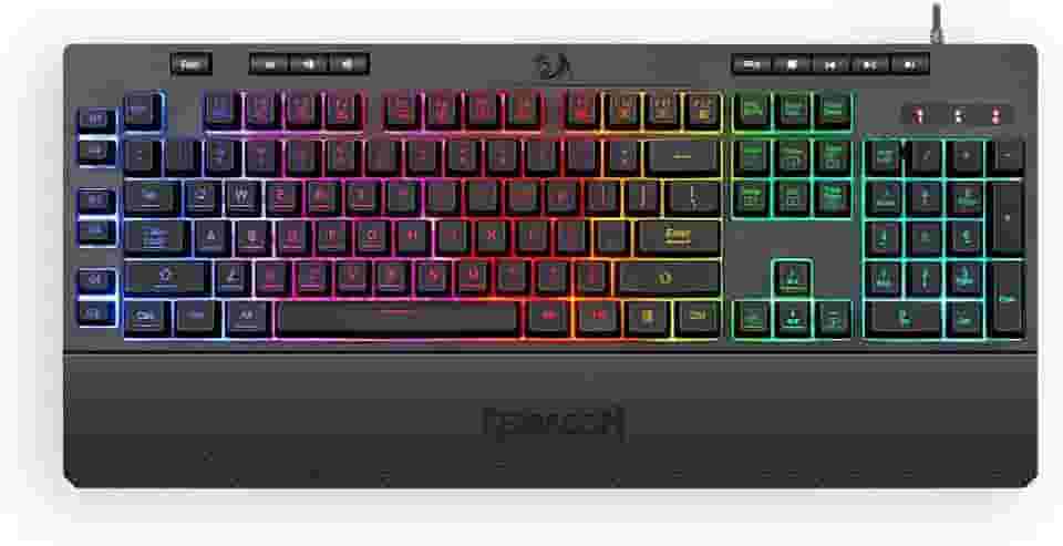 Teclado Membrana Gamer Redragon Netherbane K521-RGB USB Preto