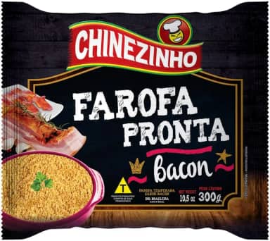 Chinezinho Farofa Pronta Bacon 250 Gramas