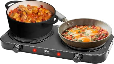 Kian - Fogão Elétrico Chapa Dupla 220V Preto FG-101