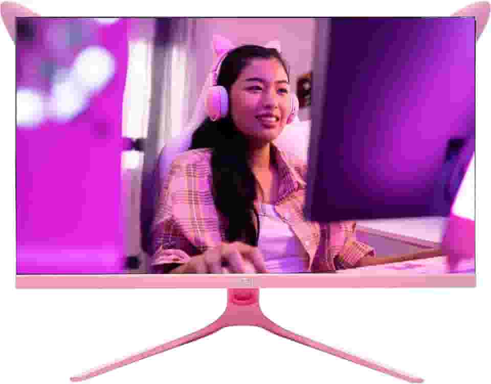 Monitor Gamer Led Rosa 27" 100hz 1ms Full HD (1920x1080) FreeSync G-Sync HDMI/VGA Para Jogos e Entretenimento