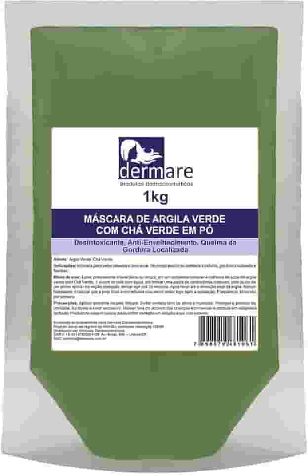 DERMARE Argila Verde Com Chá Verde 1Kg Dermare Verde