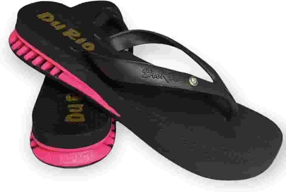 Chinelo Feminino Com Salto DuRio Air Para Esporão Fascite Plantar Ortopédico Vegano