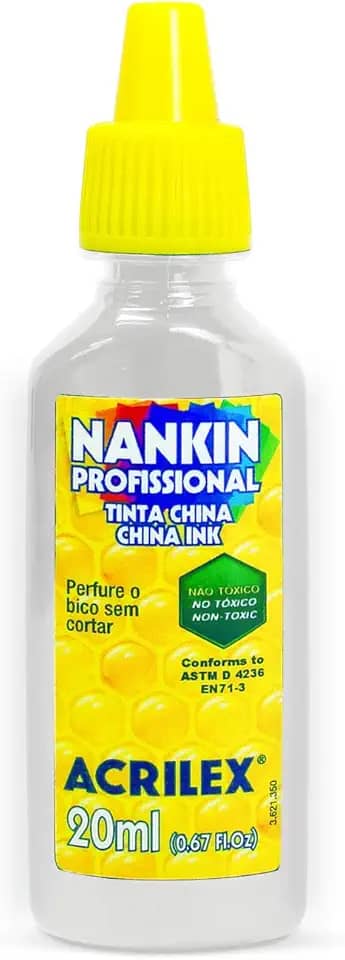 Tinta Nankin 20 ml Acrilex Avulso Branco 519