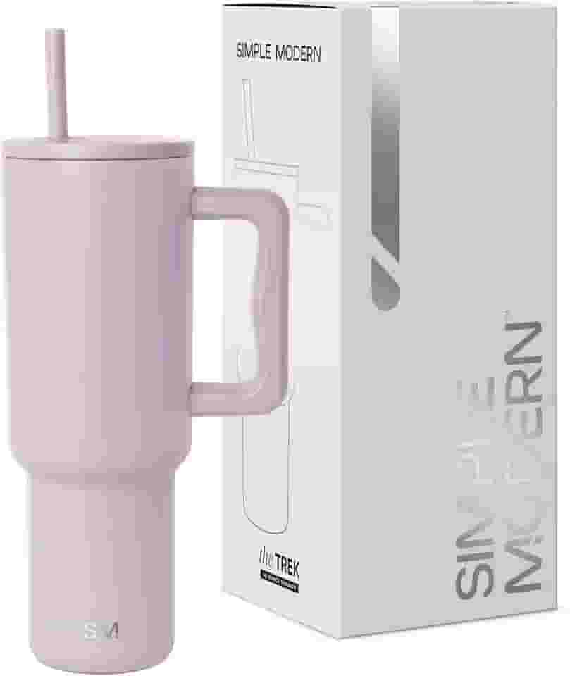 Copo térmico com tampa e canudo Simple Modern Trek, 1,18 L, Lavender Mist