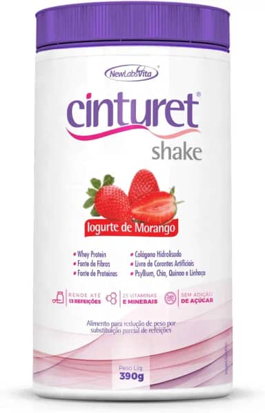 Cinturet Shake, Sabor Morango, New Labs Vita, 390g