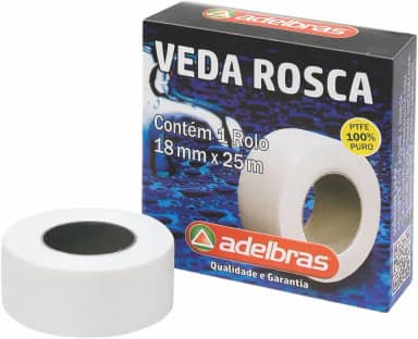 Fita Veda Rosca, Adelbras, 18mmx25m