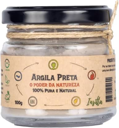 Argila Preta Amazônica 100% Pura e Natural 100g
