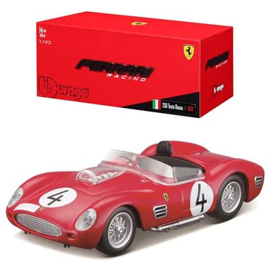 Burago MINIATURA 1/43 1959 FERRARI 250 TESTA ROSSA RACING, Vermelho