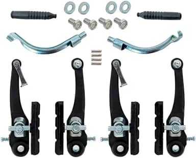 Jogo De Freios Bicicleta V-brake Em Nylon Dianteiro Traseiro
