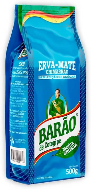 Barão de Cotegipe, Erva Mate Moída Grossa 80% Folhas 500g Barão de Cotegipe