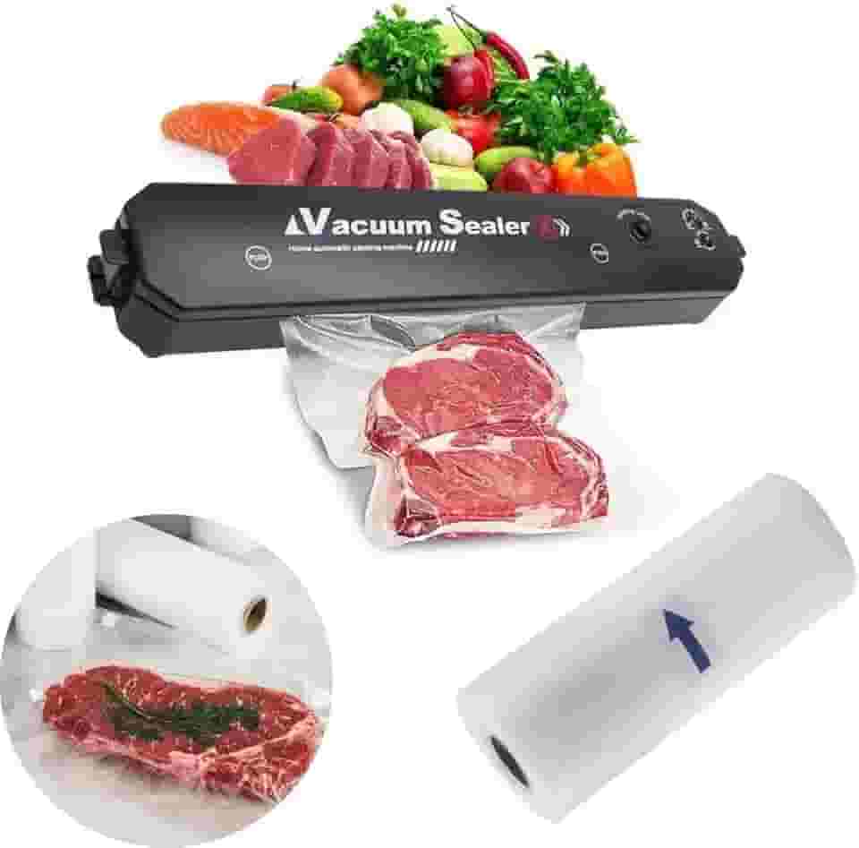 Seladora Manual Embaladora Vácuo Portátil Doméstica Bivolt 110v/220v Acompanha e um rolo de 15cmx5m de embalagem á vacuo