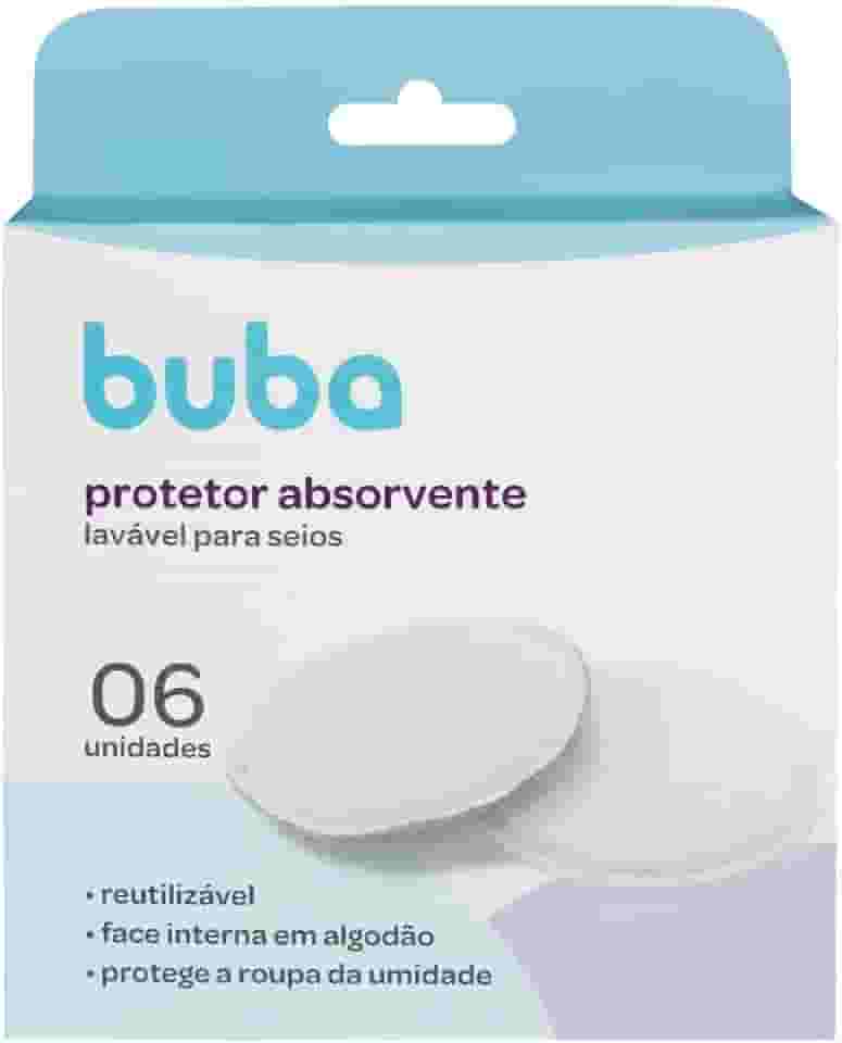 Kit Protetores Absorventes P/Seios Lavaveis, BUBA, Branco