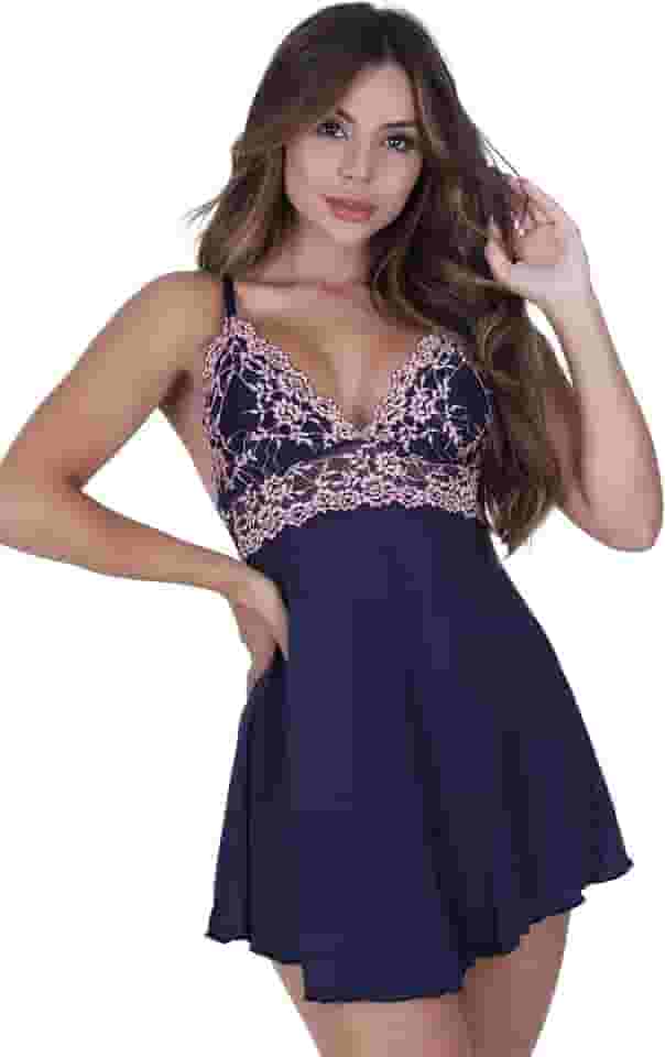 Camisola Valentina Microfibra Light e Renda Luxo Bicolor