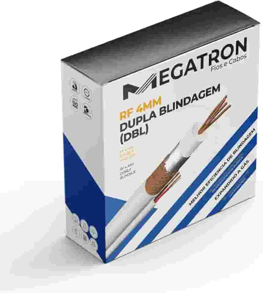 Cabo Coaxial Rf 0,4/2,5 (cftv) + 2x26awg 100m Br Megatron