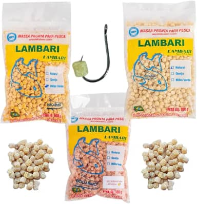 Kit Isca Massa Pronta para Pesca Tilapia Lambari Piau