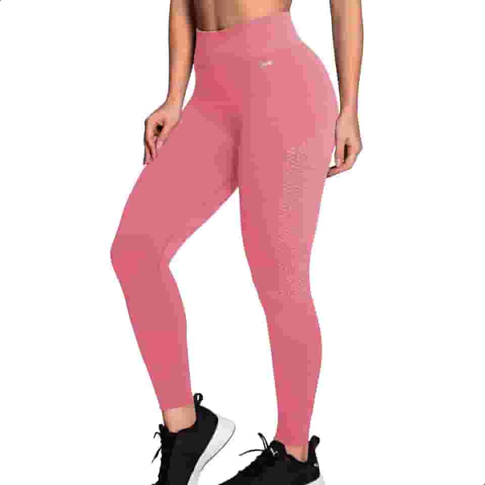Legging Outlet Academia Poliamida Cintura Alta Microfuros Sem Costura Fitness Selene