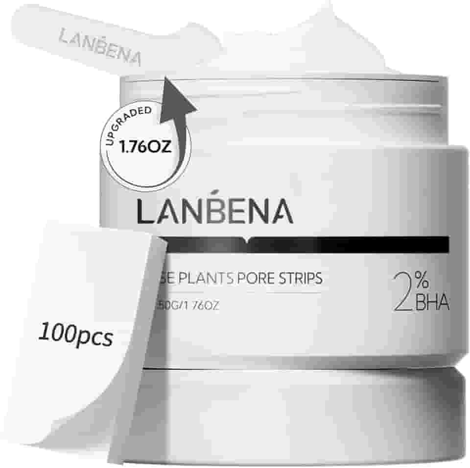 LANBENA Tiras de nariz para cravos (50 g), 100 peças de tiras de poros para plantas de nariz, máscara de remoção de cravos. Observação: coloque a garrafa em água fervente por 5 minutos para suavizar o