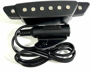 Captador Magnético Para Violão Cordas De Aço Single Cool Preto