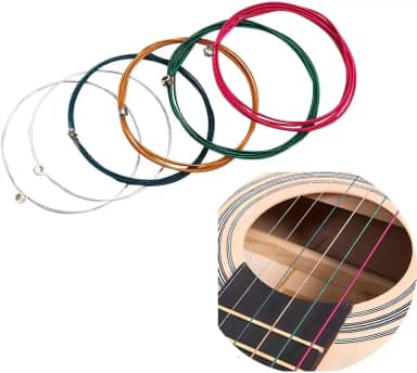 Jogo de Cordas Coloridas para Violão Aço