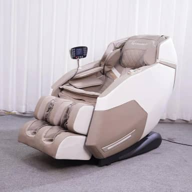 Poltrona de Massagem Elétrica 3D Marvin Reclinação Gravidade Zero Tela LCD PU Preto G94 - Gran Belo