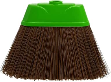 1 Vassoura de Piaçava 30cm Base Plástica Reforçada Sem Cabo Limpeza Pesada Quintal Calçada Garagem Varre Sujeira Folhas Poeira Utilidades Domésticas Cerdas Naturais Duráveis Vassoura Externa