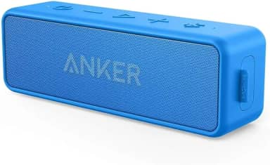Anker soundcore 2 Caixa de Som Bluetooth Portátil com 12W de Som Estéreo, Bluetooth 5, BassUp, à Prova d'Água IPX7, 24 Horas de Reprodução, Emparelhamento Estéreo Sem Fio, Ideal para Casa e Viagens