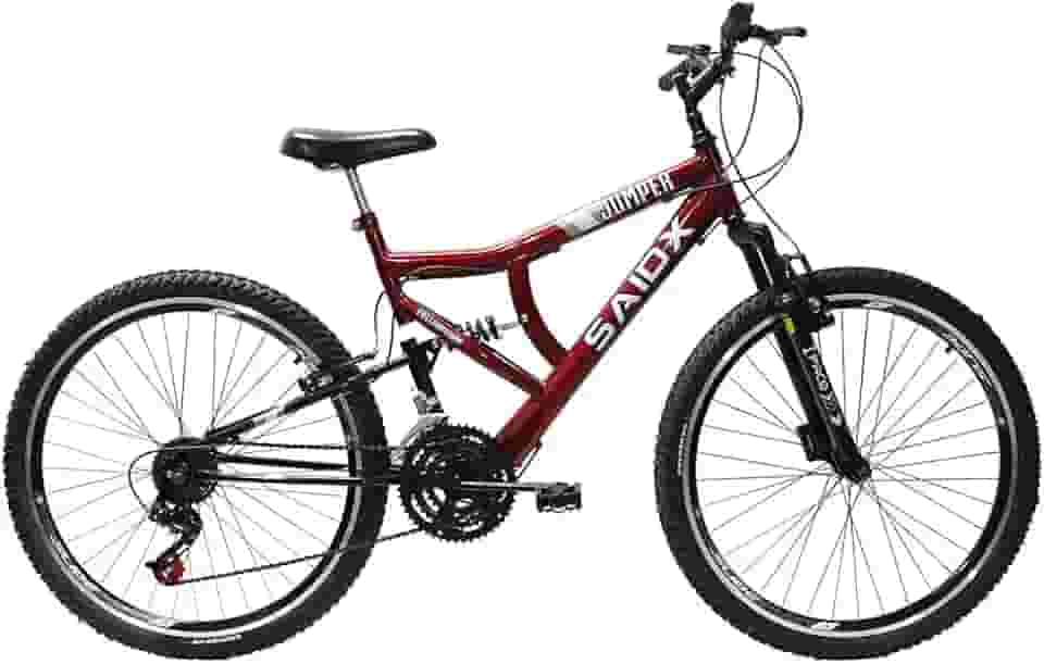 Bicicleta Aro 26 Full Quadro Aço Suspensão Dianteira e Traseira Freios V-Brake