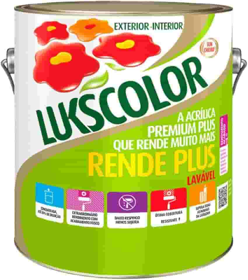 Tinta Acrílica Premium Lavável Rende Plus Lukscolor 3,6l (Oceano)