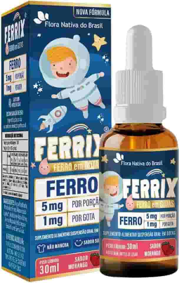 FERRIX (Ferro infantil) 30ml - Flora Nativa Sabor:Morango