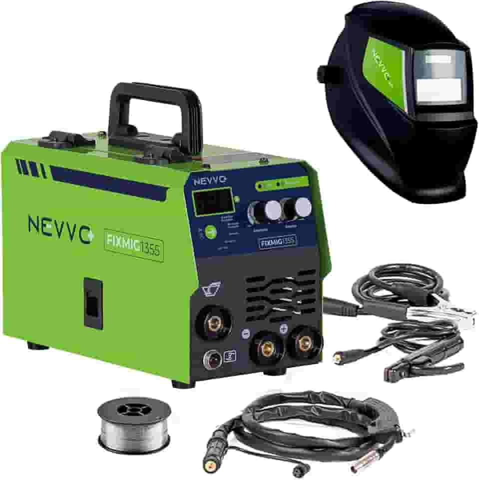 Máquina Inversora De Solda Fixmig1355 Bivolt 120a Mig S/Gás Mma Tig NEVVO + Máscara de Solda Com Escurecimento Automático MSN1200