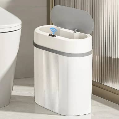 Lixeira 7 litros automática recarregável e sensor inteligente de aproximação para abrir e fechar