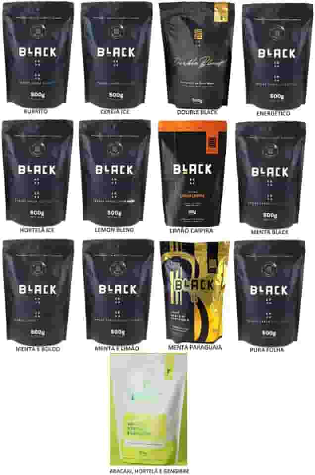 Erva Mate Terere Black Erva 500g + Nf - Escolha O Sabor (Abacaxi Hortelã e Gengibre)